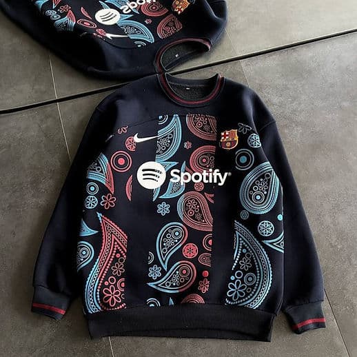 Barcelona x Spotify Paisley Crewneck Sweatshirt (Black)