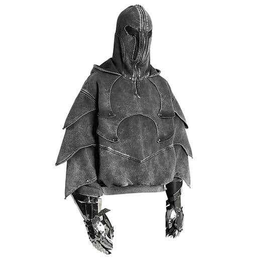 ⚔️ Knightcore Armor Hoodie – Dark Tactical Edition