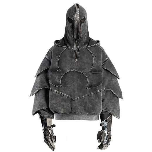⚔️ Knightcore Armor Hoodie – Dark Tactical Edition