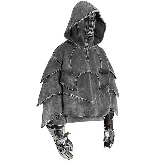 ⚔️ Knightcore Armor Hoodie – Dark Tactical Edition
